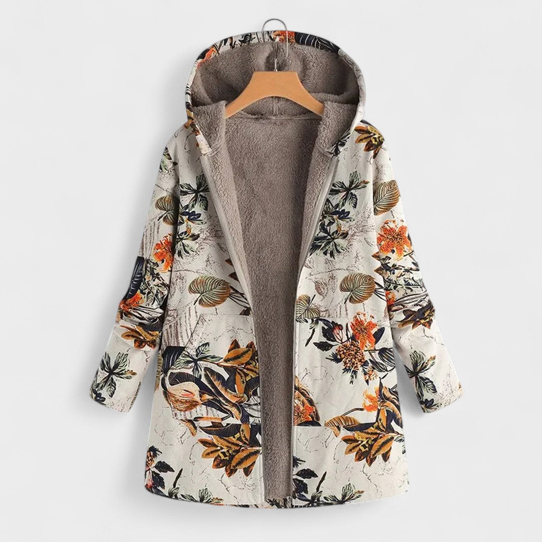 Ивакня - Палто с щампа и вълнена подплата