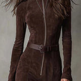 Вилина – Дълга суедова рокля Алесия