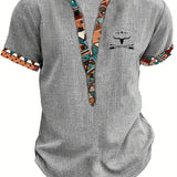 Боглев - Риза с къс ръкав и детайли на деколтето