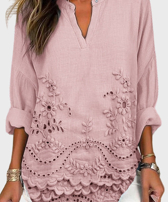 Анжелина - Блуза с флорален принт