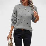 Сарея - Пуловер с конусовиден дизайн на точки