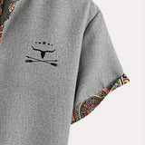 Боглев - Риза с къс ръкав и детайли на деколтето