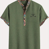 Боглев - Риза с къс ръкав и детайли на деколтето