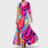 Жанета - Дамска рокля с елегантни ръкави