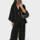 Освена - Casual V-образно деколте топ и панталон