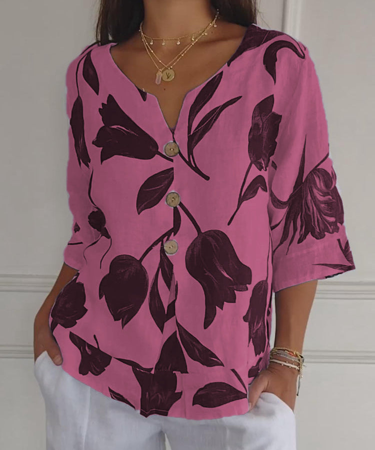 Златрос - Туника със заострено деколте с щампа