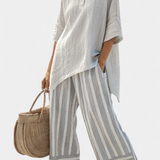 Снежара -Комплект от раирани панталони и тениска