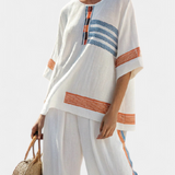 Тамара - Комплект от раирани панталони и тениска