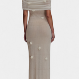 Емелина - Макси плетена рокля с открити рамене