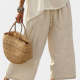 Смарагда - Комплект от раирани панталони и тениска