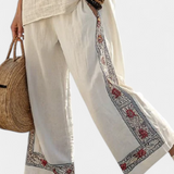 Ружана - Комплект Дейзи от бамбуков плат с елегантни червени и зелени ивици