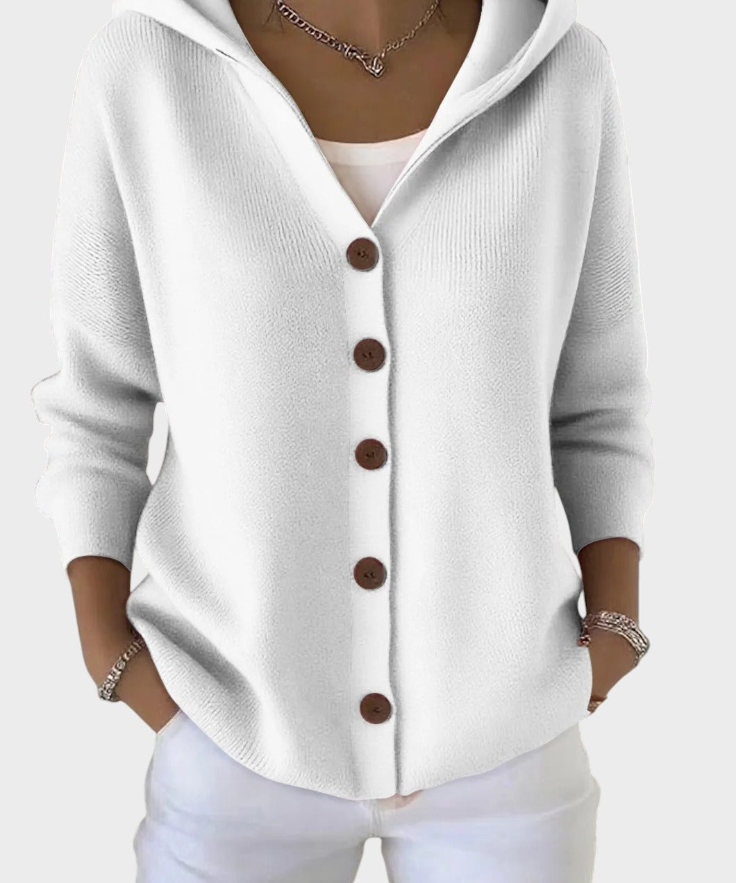 Юрия - Елегантно плетено яке с дълъг ръкав