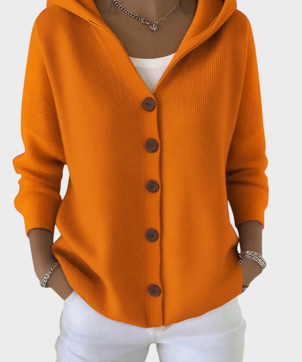 Юрия - Елегантно плетено яке с дълъг ръкав