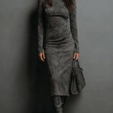 Вида - Миди сукня от велур Фросина