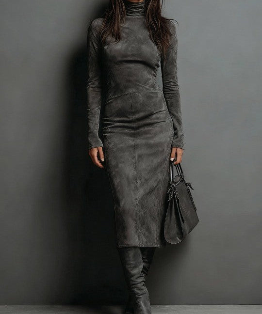 Вида - Миди сукня от велур Фросина