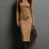 Вида - Миди сукня от велур Фросина