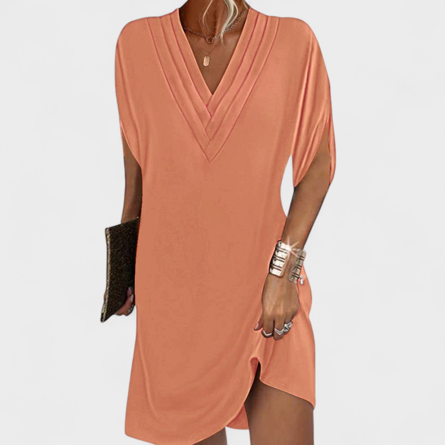 Диана - Елегантна рокля с отворени ръкави