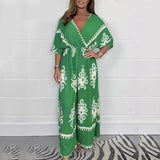 Златтор- Дамски гащеризон с V-образно деколте и широк крачол