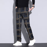 Заррос - Мъжки ежедневни карирани панталони с джобове