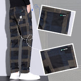 Заррос - Мъжки ежедневни карирани панталони с джобове