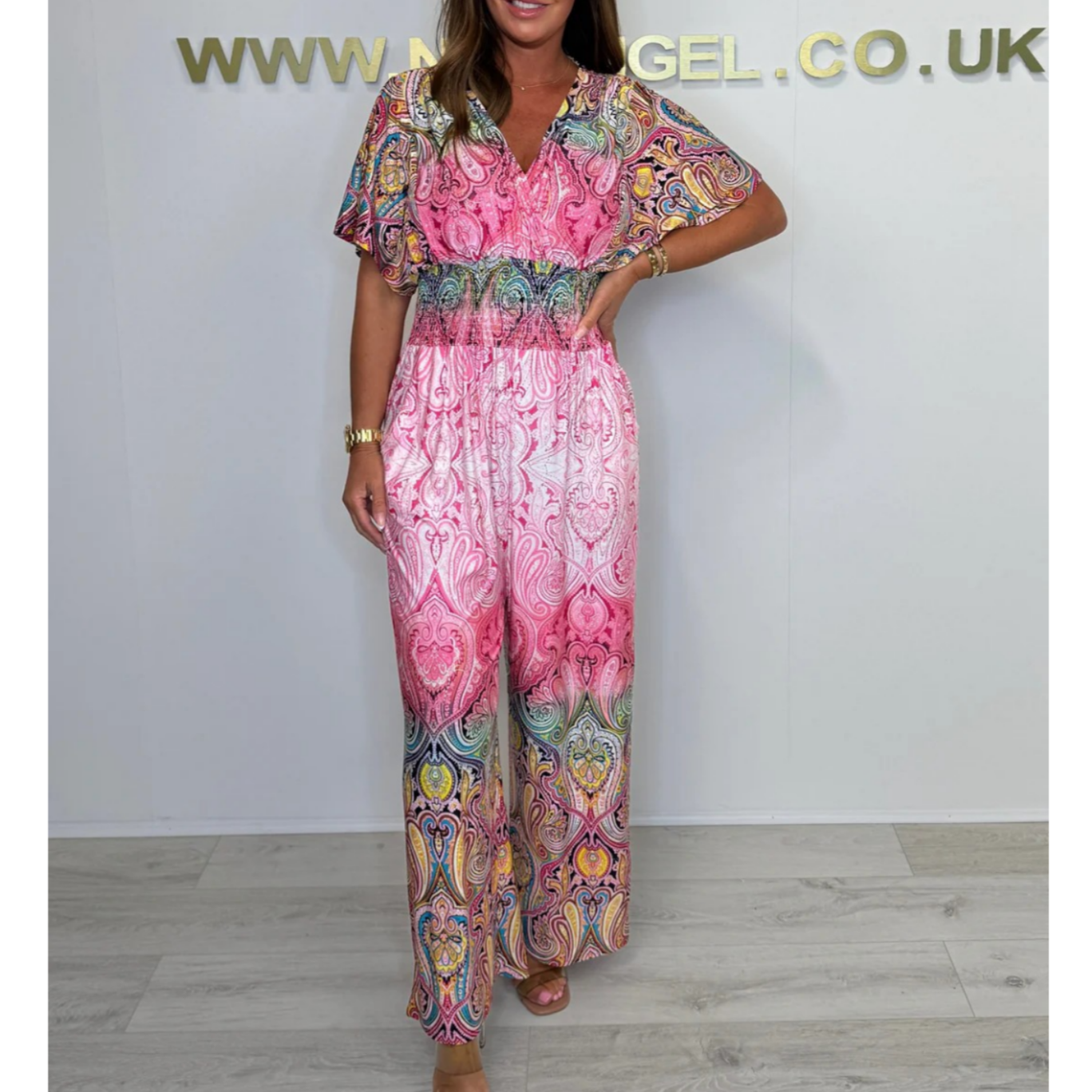 Ивабор - Комбинезон с бохемски принт и широк крачол