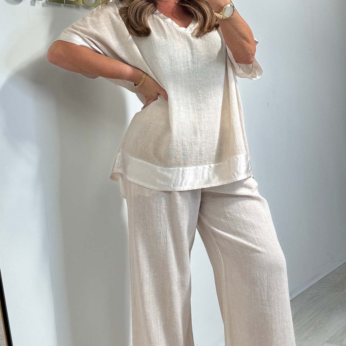 Зарсар - Ежедневен комплект от две части с V-образно деколте