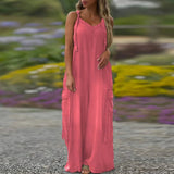 Златил - Дамски свободен гащеризон с широки крачоли и джобове