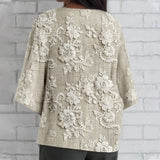 Златар - 3/4 ръкав 3D цветен печат свободен топ