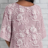 Златар - 3/4 ръкав 3D цветен печат свободен топ