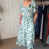 Ивавел - Дамска плавна макси рокля с квадратно деколте