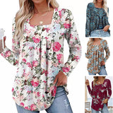 Златлев - Дамска туника с флорален принт и плисета