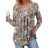 Златлев - Дамска туника с флорален принт и плисета