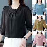 Златлор - Елегантен дамски топ с три четвърти ръкави и свободна кройка